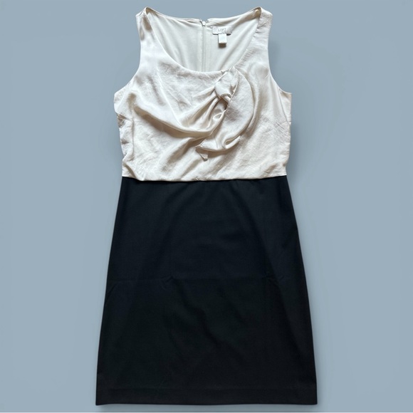 Stanley Dresses & Skirts - LOFT Factory Colorblock Sheath Dress Black and Ivory | Size 10